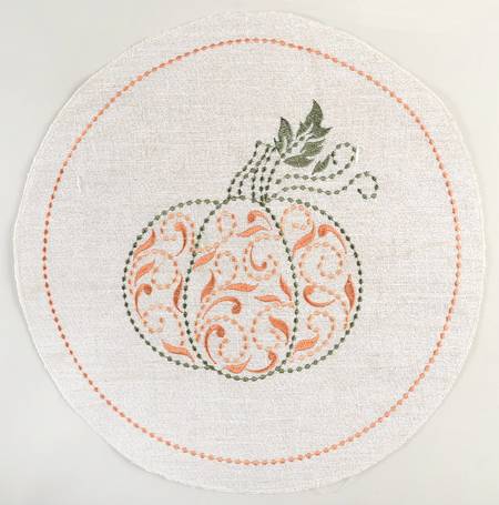 French Perle White Round Cloth Placemat