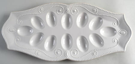 French Perle White Deviled Egg Tray