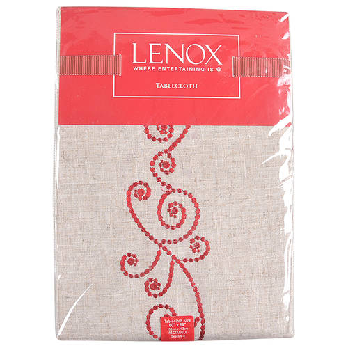 French Perle White 60" x 84" Rectangular Tablecloth