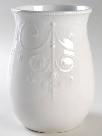 French Perle White Large Canister No Lid