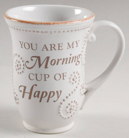 French Perle White Sentiment Mug
