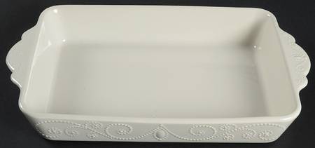 French Perle White 15" Rectangular Baker by Lenox