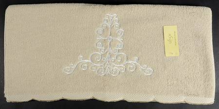 French Perle White Bath Towel