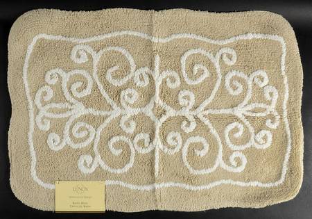 French Perle White Bath Rug
