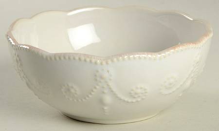 French Perle White Dip Bowl (for Dip and Spreader)