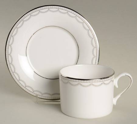 Iced Pirouette Flat Cup & Saucer Set