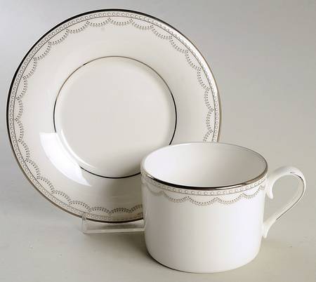 Iced Pirouette Flat Cup & Saucer Set