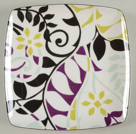 Elation Square Accent Luncheon Plate