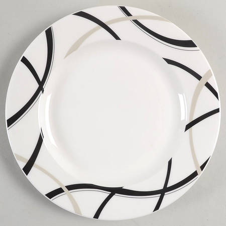 Vibe Black and Grey Salad Plate