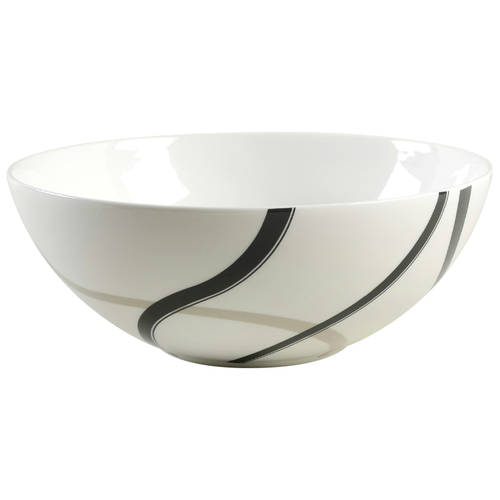 Vibe Black and Grey 10" Round Serving Bowl