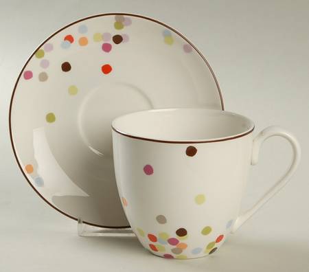Market Street Flat Cup & Saucer Set