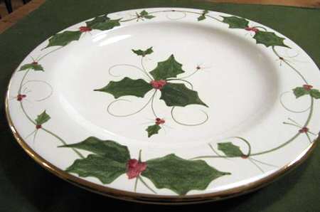 Antique Holly Salad Plate