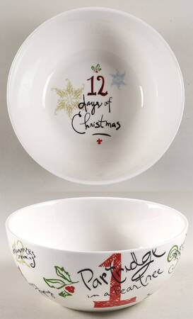 12 Days of Christmas 7" Round Serving Bowl