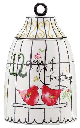 12 Days of Christmas Cookie Jar & Lid