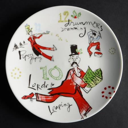 12 Days of Christmas Salad/Dessert Plate