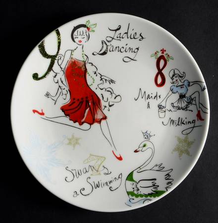 12 Days of Christmas Salad/Dessert Plate