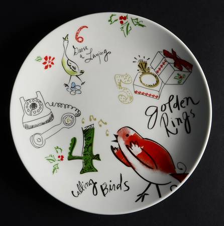 12 Days of Christmas Salad/Dessert Plate