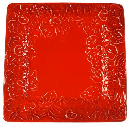 Samantha Scarlett Square Salad Plate