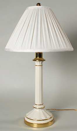 Athenian Column 25" Electric Lamp & Shade