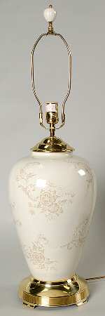 Damask 28" Electric Lamp No Shade