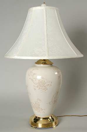 Damask 28" Electric Lamp & Shade