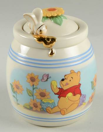 Pooh Pantry Honey Pot with Lid and Spoon/Dipper