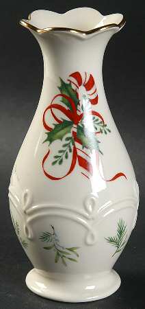 Mistletoe & Holly 5" Bud Vase