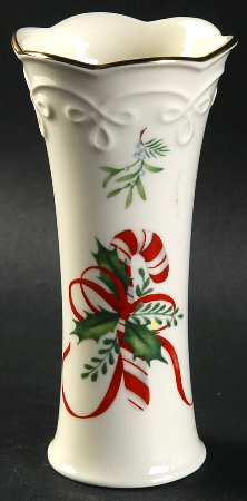 Mistletoe & Holly 5" Bud Vase