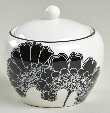 Japanese Floral Sugar Bowl & Lid