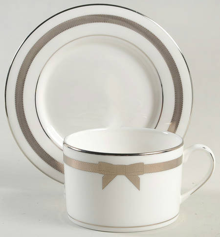 Grace Avenue Flat Cup & Saucer Set