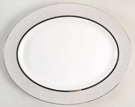 Pearl Beads 16" Oval Serving Platter