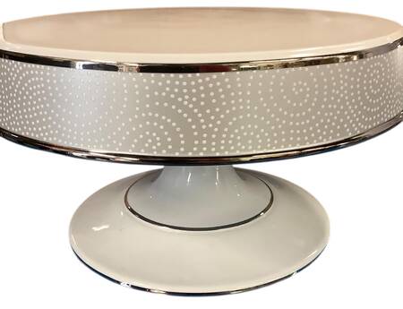 Pearl Beads 9" Diameter Pedestal Cake Stand