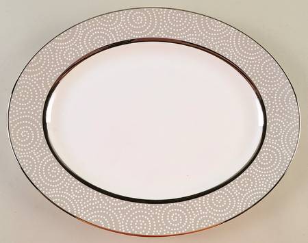 Pearl Beads 13" Oval Serving Platter