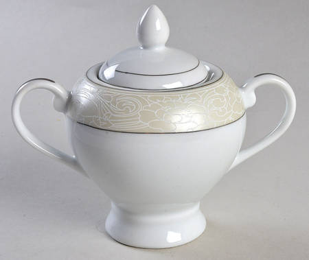 Orchid Silver Sugar Bowl & Lid