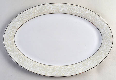 Orchid Silver 14" Oval Serving Platter