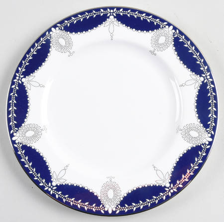Empire Pearl Indigo Salad Plate