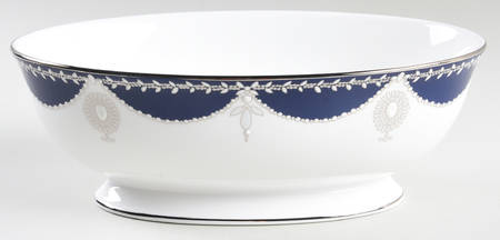 Empire Pearl Indigo 9" Oval Vegetable Bowl