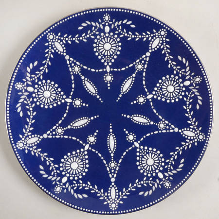 Empire Pearl Indigo Accent Luncheon Plate