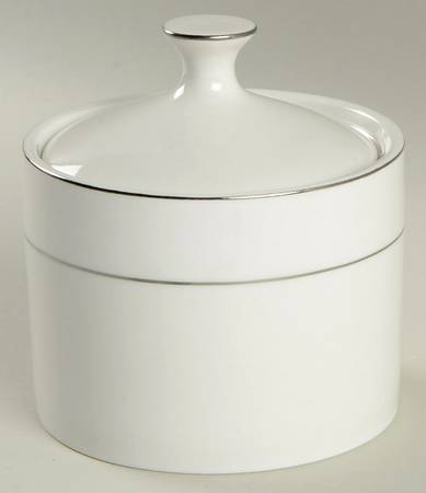 Platinum Banded Sugar Bowl & Lid