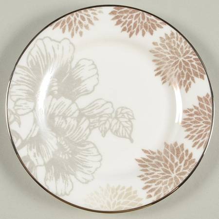 Floral Patina Bread & Butter Plate