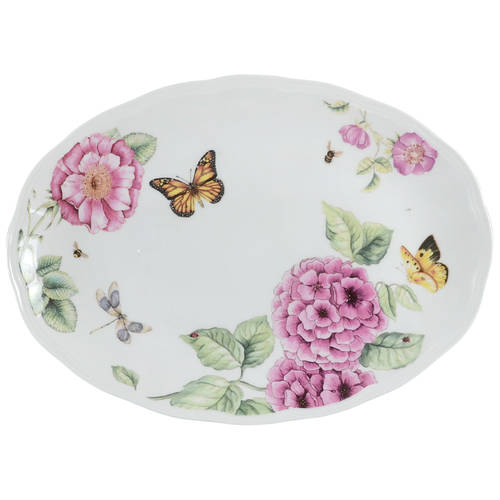 Butterfly Meadow Bloom 16" Oval Serving Platter