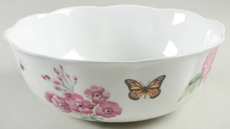 Butterfly Meadow Bloom 9" Round Serving Bowl
