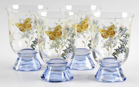 Butterfly Meadow Herbs 13 Oz Glassware Tumbler - Set of 4
