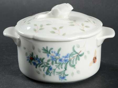Butterfly Meadow Herbs Individual Casserole & Lid