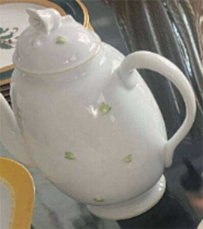 Muguet Green Coffee Pot & Lid