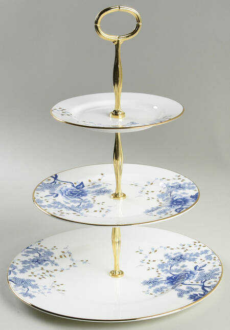 Garden Grove 13 7/8"-14 1/4" 3-Tiered Serving Tray(DP,SP,BB) HC