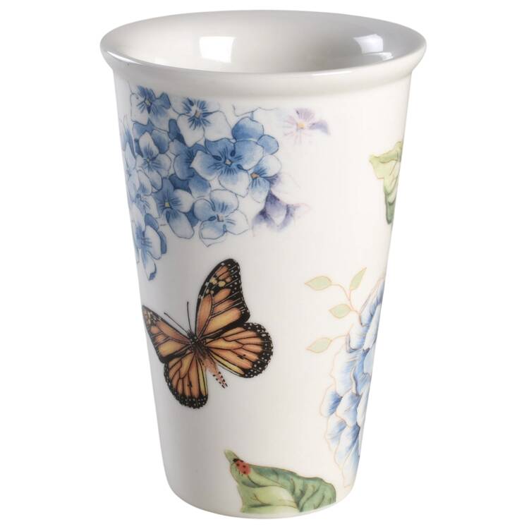 Butterfly Meadow Blue Travel Tumbler No Lid