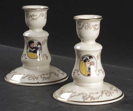 Snow White 4" Candlestick - Set of 2