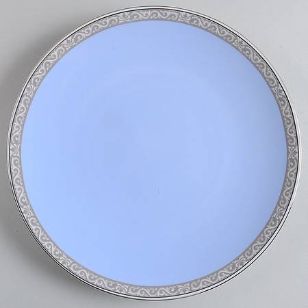 Sapphire Plume Accent Luncheon Plate