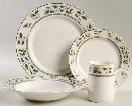 Affluent Christmas 4 Piece Place Setting